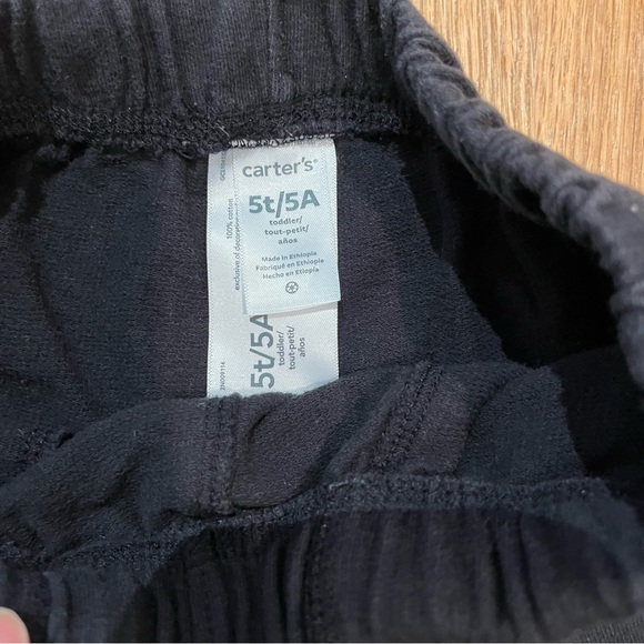 [3 for $15] CARTER'S Black Cotton Shorts (5T) - Picture 3 of 4